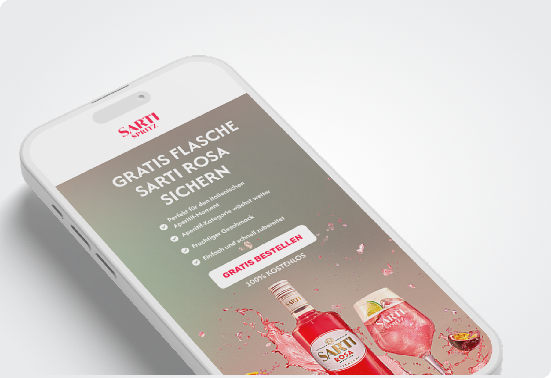Sarti product sampling – mobile experience